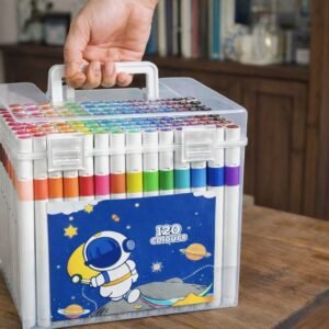120-Piece Acrylic Marker Set – Waterproof, Quick-Dry Art Pens with Carry Case