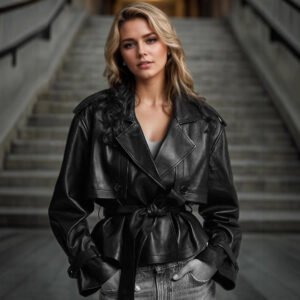 Sienna Leather Belted Jacket